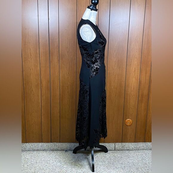 Oscar De La Renta Marbled Carnation Guipure Lace Inset Midi Dress size 0 - Picture 14 of 16